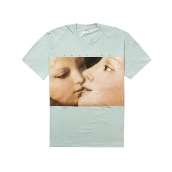 Supreme Venus Tee T-Shirt Size‎ XL Light Teal Graphic Kissing - Picture 1 of 3